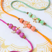 Set of 3 Vivacious Beads Rakhi