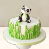 Fondant Bamboo Panda Theme Cake