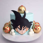 Fondant Dragon Ball Z Cake, Birthday Cake for Kids
