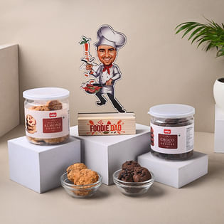 Foodie Dad Caricature With Cookies-Canada