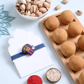 Football Jersey Kids Rakhi With Ladoos N Nuts