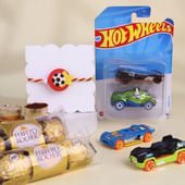 Football Kids Rakhi With Hot Wheels N Chocolates