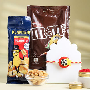 Football Kids Rakhi With Nuts N Chocolates