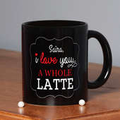 I Love You Personalised Mug with Front Sided View