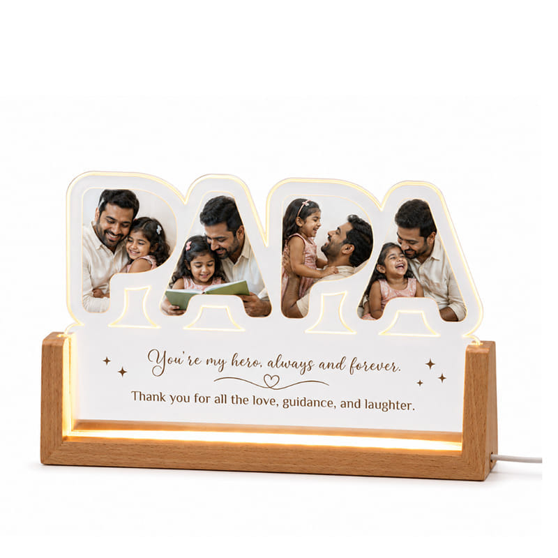 Forever Hero Led Photo Lamp For Dad