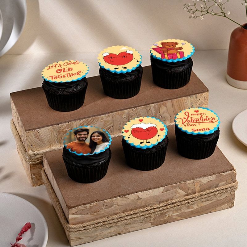 Forever Love Choco Cupcake Set Of Six