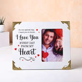 Buy Forever Love Personalised White Frame Gift for Valentine