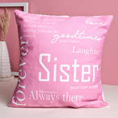 Forever Sister Cushion - Rakhi Gift For Sister