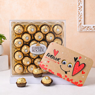 Smiley Card N Ferrero Rochers: Chocolate Day Gift