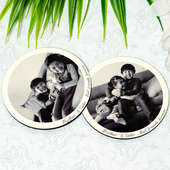 2 Personalised Coasters in Forever Together Rakhi for Kids