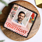 Fortieth Birthday Chocolate Photo Cake
