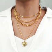 Four Layered Heart Neck Piece