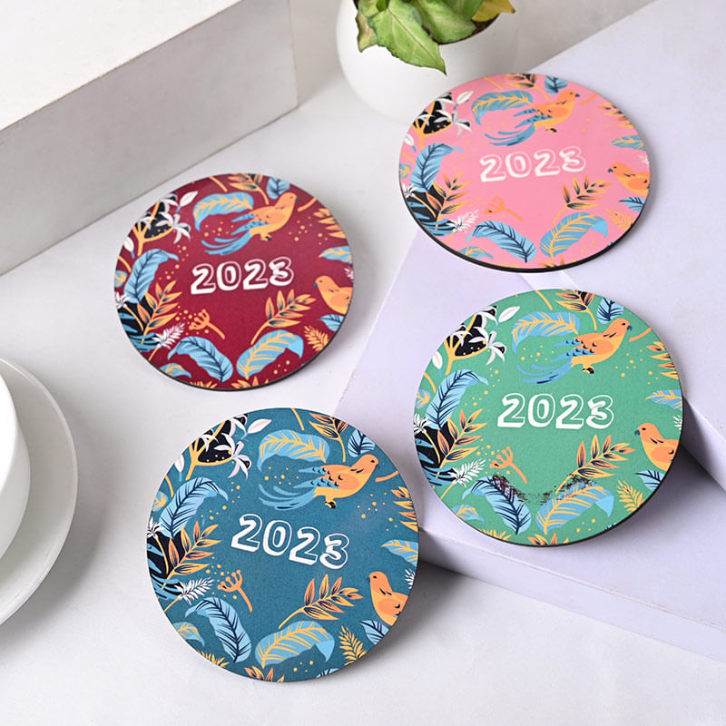 Four Botanical Design Coasters