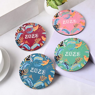 Four Botanical Design Coasters: New Year gift