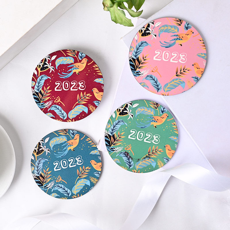 Four Botanical Design Coasters