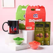 Fragrant Gulaal Set With Chocolate And Photo Mug Gift for Holi
