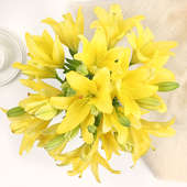 Send Fragrant Yellow Lilies - Flowers Delivery Online