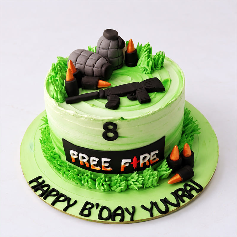 Free Fire Battle Zone Cake