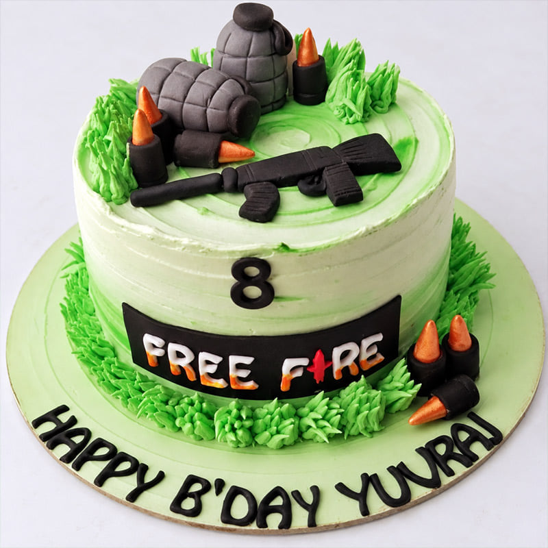 Free Fire Battle Zone Cake