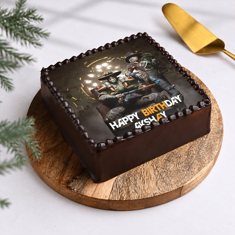 Free Fire Choco Birthday Cake
