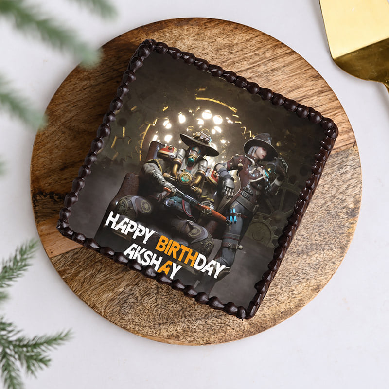 Free Fire Choco Birthday Cake