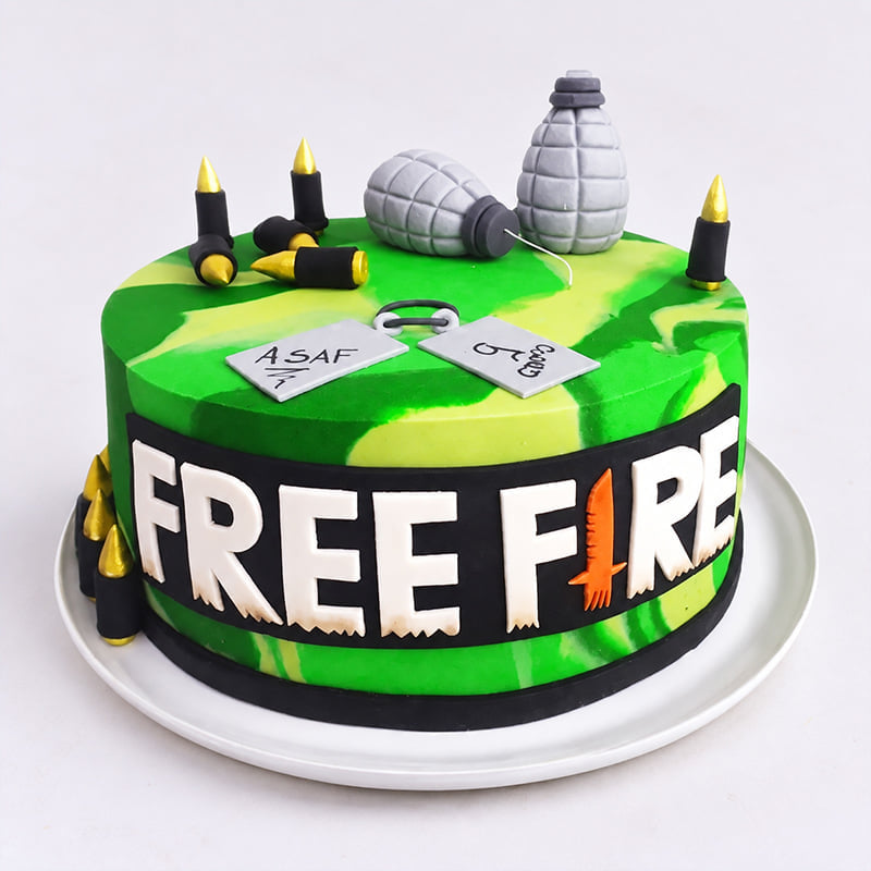 Free Fire Gaming Action Cake
