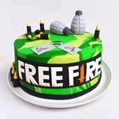 Free Fire Gaming Action Cake