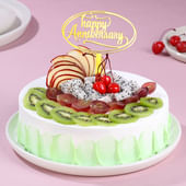 Fresh Fruits Anniversary Cake