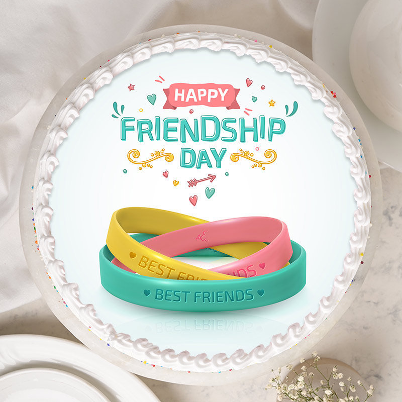 Friendship Day Bands n Sprinkles Photo Cake