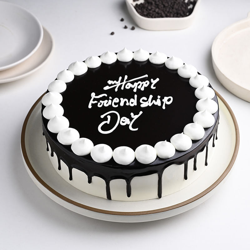 Friendship Day Chocolate Drip Cake