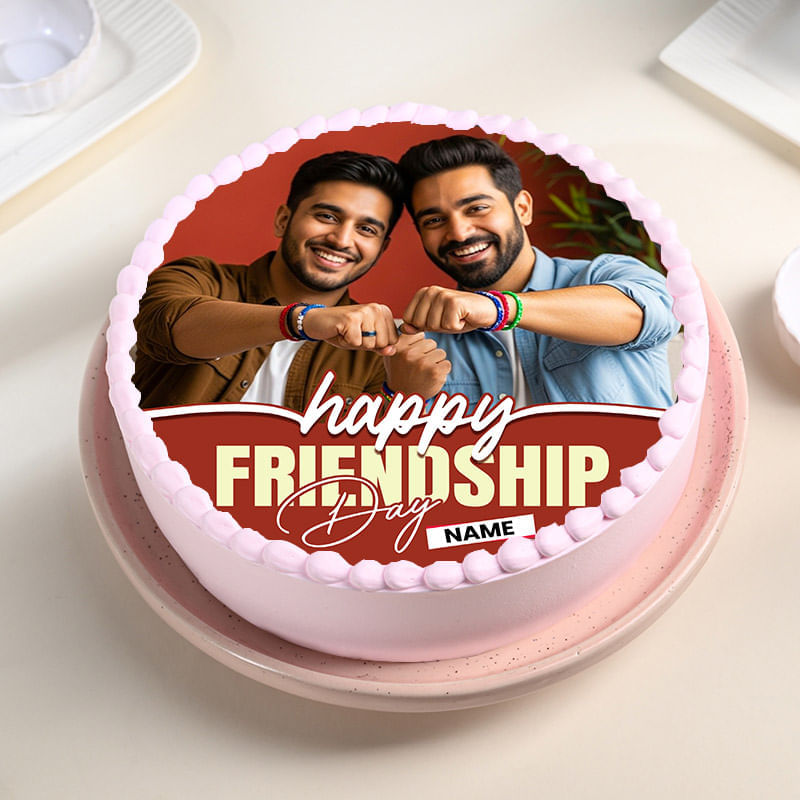 Friendship Day Personalised Photo Cake