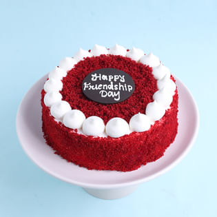 Classic Red Velvet Friendship Day Cake