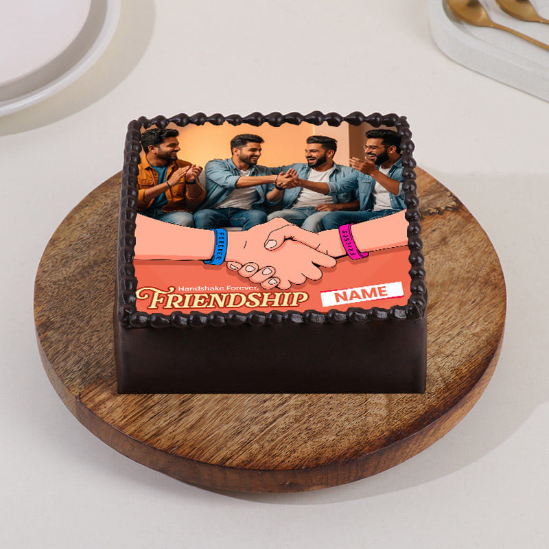 Friendship Forever Personalised Photo Cake