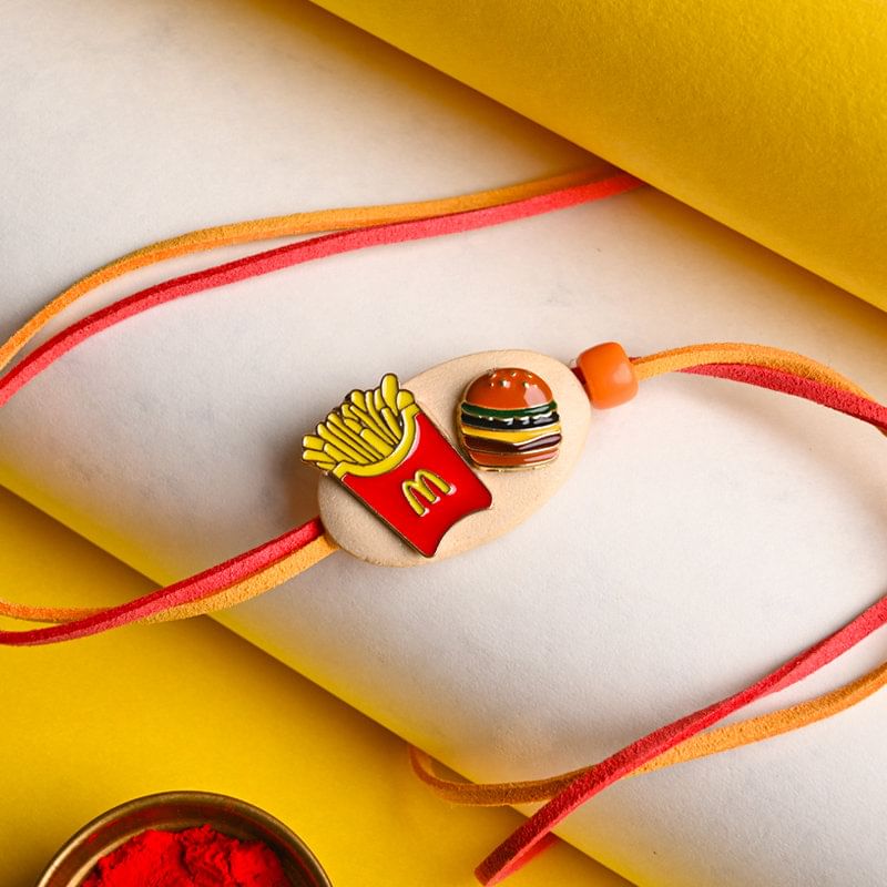 Send Quirky Rakhi for Kids - Fries N Burger Rakhi online