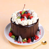 Fruit Chocolate Drip Cake