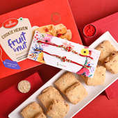 Buy Fruit N Nut Cookies With Two Rakhis - Designer Rakhi Online