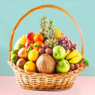 Basket of Fresh Mixed Fruits