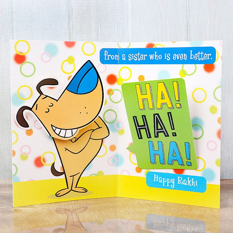 Fun Filled Rakhi - A Greeting Card for Brother - Rakhi Greeting Cards Online for Raksha Bandhan