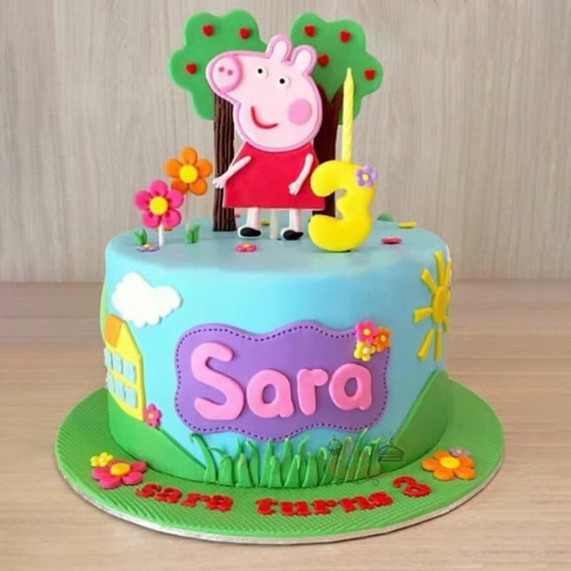 Fondant Peppa Cake Online Delivery in Bangalore Delhi