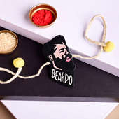 Buy Funky Beardo Magnetic Rakhi For Brother Online