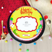 Happy Moment Photo Cake - Top View