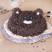 Furry Brown Bear Cake -  Brown Bear Theme Cake for Kids
