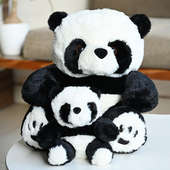Furry Cute Panda Duo