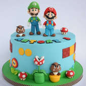 Gaming Euphoria Mario Fondant Cake