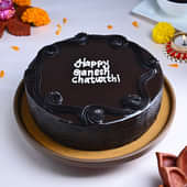 Ganesh Chaturthi Chocolate Cake