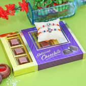Ganesh Kanha Choco Rakhi - Designer Rakhi, Handmade Chocolate With Box