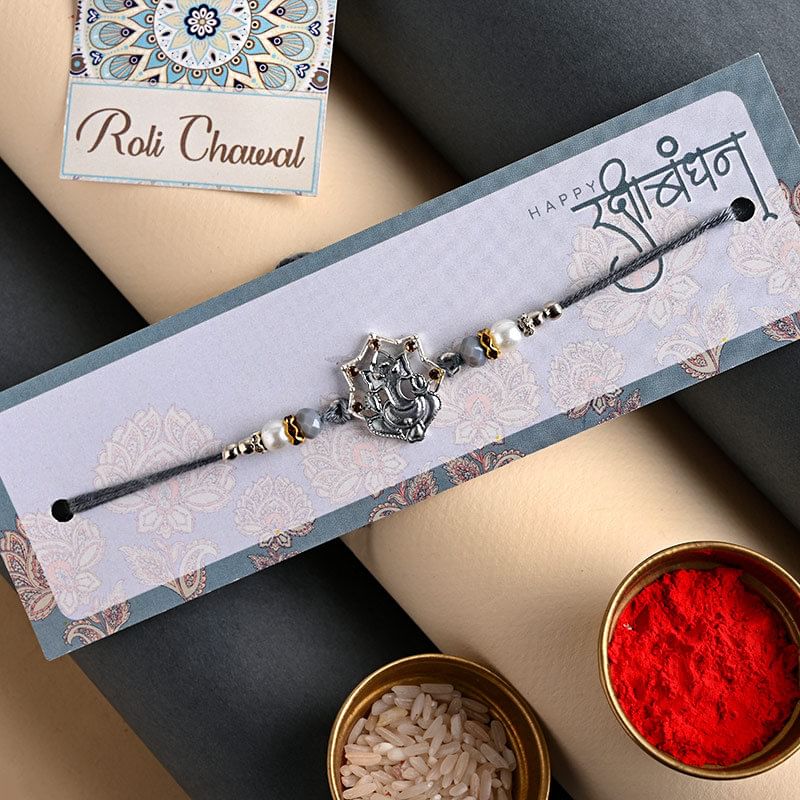 Send Ganesha Aura Rakhi for Brother Online - Divine Rakhi