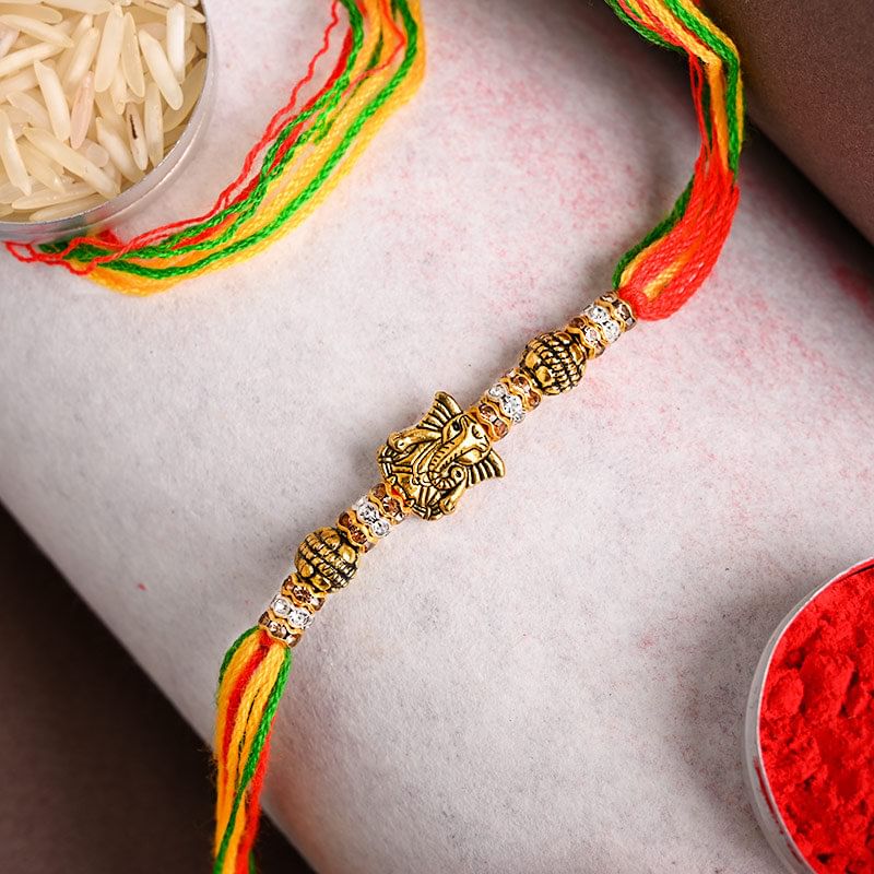 Ganesha Beaded Rakhi