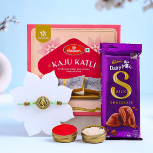 Ganesha Blessings Rakhi With Sweet Treats