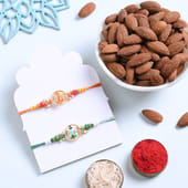 Ganesha Designer Rakhi Duo With Almonds